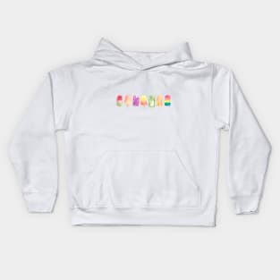 Watercolor Popsicles Kids Hoodie